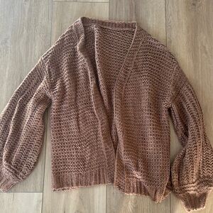 Cozy Brown Knit Cardigan
